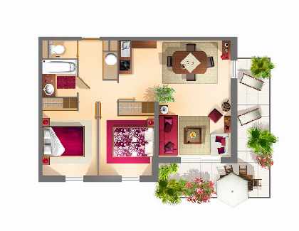 2-bed apart example